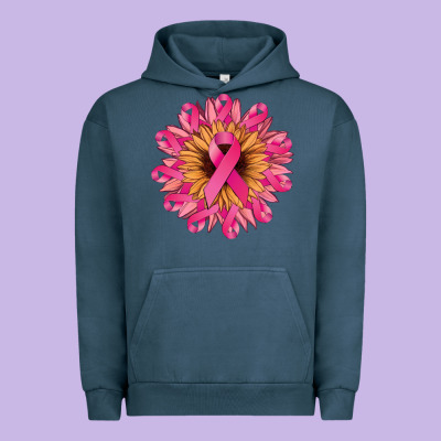 Cancer Ribbon Sunflower Urban Hoodie Designed By Nancycooperartshop