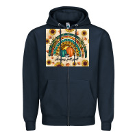 Navy Happy Fall y'all Zipper Hoodie - RanaPortraitStore