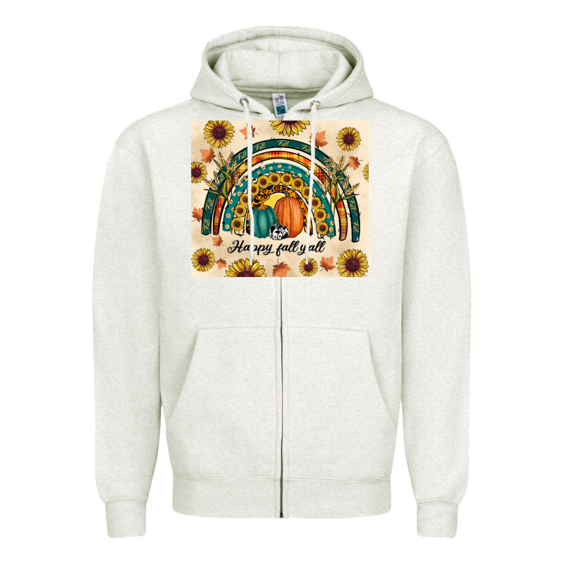 Happy Fall Y'all Zipper Hoodie by RanaPortraitStore | Teevron