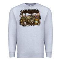 Heather Grey wild west Premium Sweatshirt - SublimationCraftShop