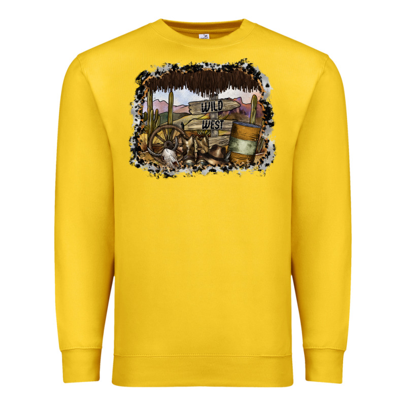 Wild West Premium Sweatshirt by SublimationCraftShop | Teevron
