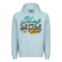 Blue Mist show mom aztec cowhide sunflower and arrow Premium Hoodie - Artiststas