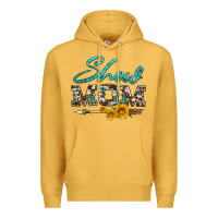 Mustard show mom aztec cowhide sunflower and arrow Premium Hoodie - Artiststas