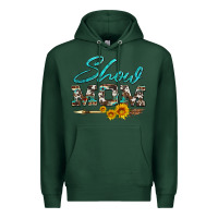 Sports Green show mom aztec cowhide sunflower and arrow Premium Hoodie - Artiststas