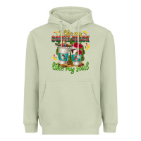 Matcha I Like My Coffee Black Like My Soul Heavyweight Hoodie - texasbilliewilder