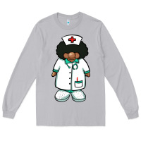 Moon Dust african nurse gnome afro hair Long Sleeve Tee - BarkalooDesign