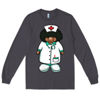 Smoke african nurse gnome afro hair Long Sleeve Tee - BarkalooDesign