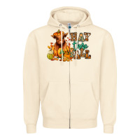 Sandshell Hay there Fall pumpkin heifer Zipper Hoodie - RanaPortraitStore
