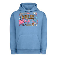 Pigment Pebble Blue Western Nurse Life Urban Hoodie - LillyAllenDesigns
