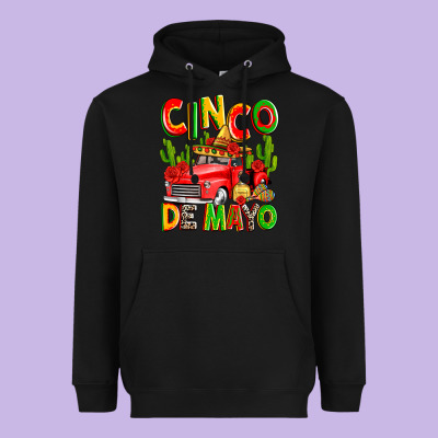 Cinco De Mayo Truck Heavyweight Hoodie Designed By Zillion Design Studio