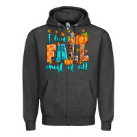 Charcoal Heather I love Fall most of all Zipper Hoodie - RanaPortraitStore