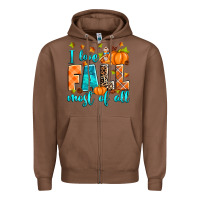 Chestnut I love Fall most of all Zipper Hoodie - RanaPortraitStore