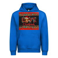 Cobalt love christmas highland cow and turquoise gemstone Urban Hoodie - Jasminsmagicworld
