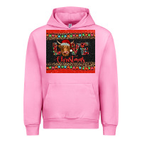 Fuchsia Pink love christmas highland cow and turquoise gemstone Urban Hoodie - Jasminsmagicworld