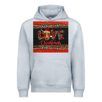 Heather Grey love christmas highland cow and turquoise gemstone Urban Hoodie - Jasminsmagicworld