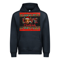 Navy love christmas highland cow and turquoise gemstone Urban Hoodie - Jasminsmagicworld
