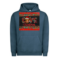 Pigment Midnight Navy love christmas highland cow and turquoise gemstone Urban Hoodie - Jasminsmagicworld