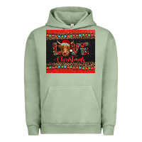 Pigment Oil Green love christmas highland cow and turquoise gemstone Urban Hoodie - Jasminsmagicworld