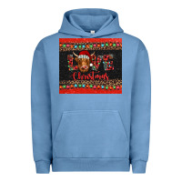 Pigment Pebble Blue love christmas highland cow and turquoise gemstone Urban Hoodie - Jasminsmagicworld