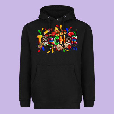 Cinco De Mayo Teacher Heavyweight Hoodie Designed By Zillion Design Studio