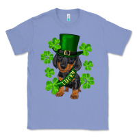 Colony Blue st. patricks day lucky dachshund puppy Classic Tee - RanaPortraitStore