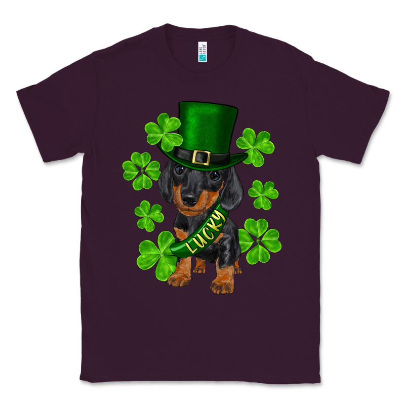 St. Patricks Day Lucky Dachshund Puppy Classic Tee by RanaPortraitStore | Teevron