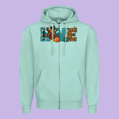 Zipper Hoodie Love Thanksgivings Turkey