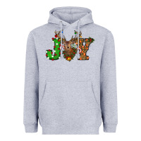 Heather Grey christmas joy Heavyweight Hoodie - RanaPortraitStore