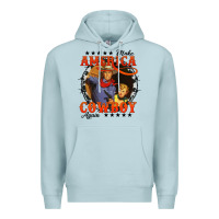Blue Mist make america cowboy again Premium Hoodie - AdoDesignShop