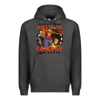 Charcoal Heather make america cowboy again Premium Hoodie - AdoDesignShop