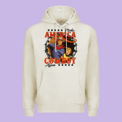 Make America Cowboy Again Premium Hoodie Designed By Adodesignshop