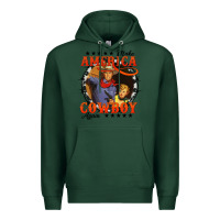 Sports Green make america cowboy again Premium Hoodie - AdoDesignShop