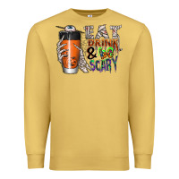 Antique Gold Eat drink be scary Premium Sweatshirt - CowhideDigitalArt