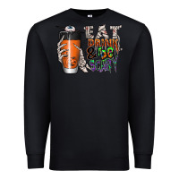 Black Eat drink be scary Premium Sweatshirt - CowhideDigitalArt