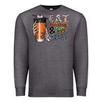 Charcoal Heather Eat drink be scary Premium Sweatshirt - CowhideDigitalArt