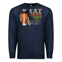 Navy Eat drink be scary Premium Sweatshirt - CowhideDigitalArt