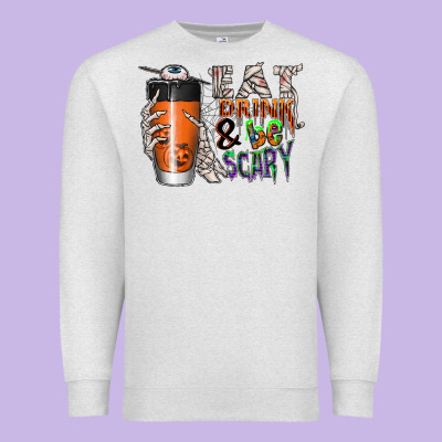 Eat Drink Be Scary Premium Sweatshirt Designed By Cowhidedigitalart