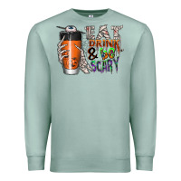 Seafoam Eat drink be scary Premium Sweatshirt - CowhideDigitalArt