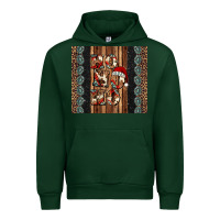 Forest Green ho ho ho western christmas Urban Hoodie - Jasminsmagicworld