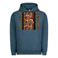 Pigment Midnight Navy ho ho ho western christmas Urban Hoodie - Jasminsmagicworld