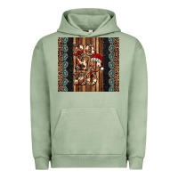 Pigment Oil Green ho ho ho western christmas Urban Hoodie - Jasminsmagicworld