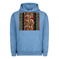 Pigment Pebble Blue ho ho ho western christmas Urban Hoodie - Jasminsmagicworld