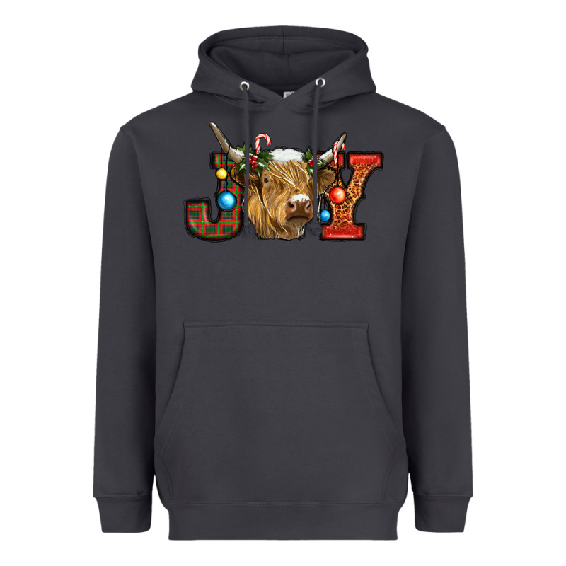 Christmas Joy Cow Heavyweight Hoodie by RanaPortraitStore | Teevron