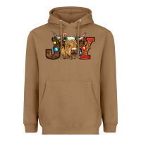 Toasted Coconut christmas joy cow Heavyweight Hoodie - RanaPortraitStore