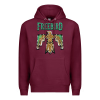 Burgundy freebird native american Premium Hoodie - AdoDesignShop