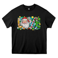 Black Love Santa Heavy Core Tee - CowhideDigitalArt