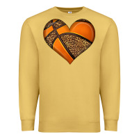 Antique Gold basketball heart Premium Sweatshirt - HRA Design Shop