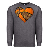 Charcoal Heather basketball heart Premium Sweatshirt - HRA Design Shop