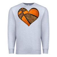 Heather Grey basketball heart Premium Sweatshirt - HRA Design Shop