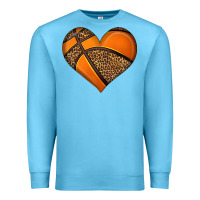Ocean Blue basketball heart Premium Sweatshirt - HRA Design Shop